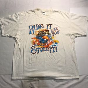 Vintage 90s Skull Motorcycle/Harley Davidson Style